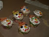 Scarecrow cupakes and christmas crafts: Scarecrow cupcakes lined up